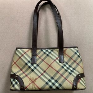 Burberry Haymarket check shoulder purse authentic